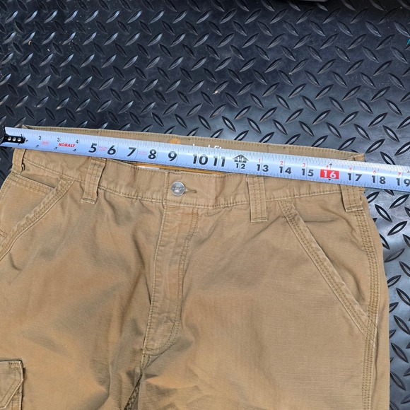 Carhartt Force Relaxed Fit Cargo Pants Mens 36x36 Tan Ripstop Work Trousers - Picture 13 of 13